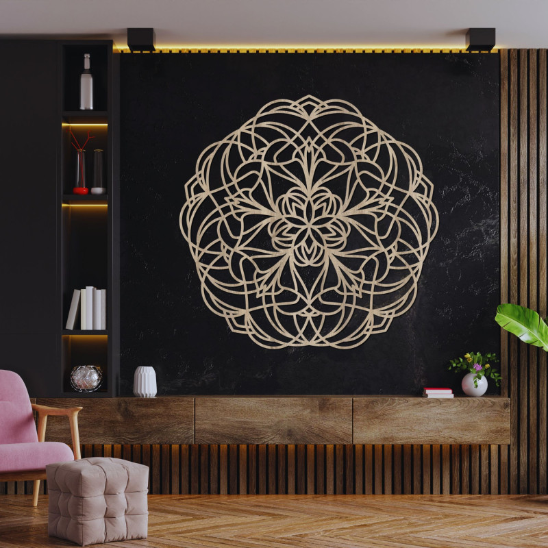 Wooden mandala on the wall – Modern wall decoration
