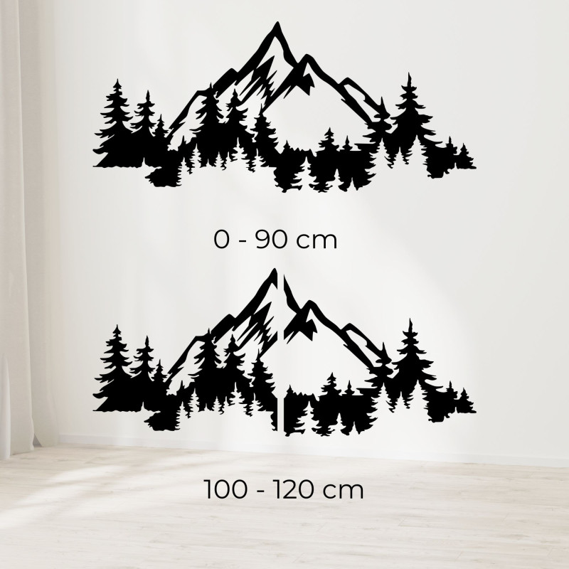 Modern wooden wall decoration mountains and...