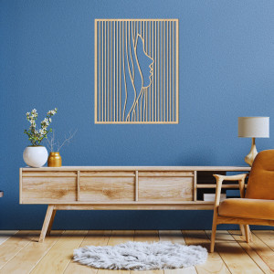 Designer wooden decoration illusion face - FACIEI