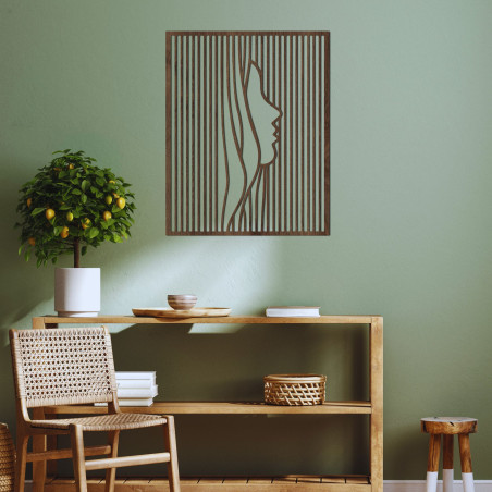 Designer wooden decoration illusion face - FACIEI