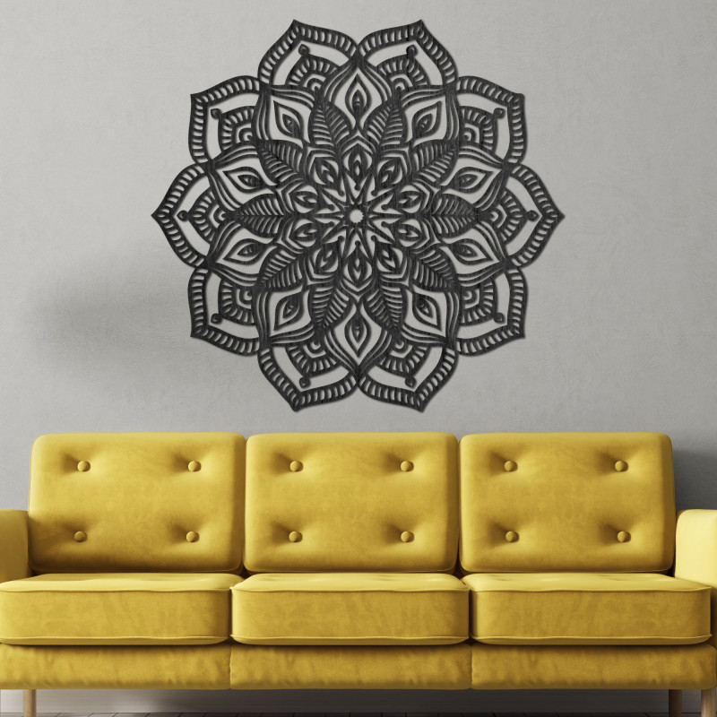 Elegant wooden mandala as a wall decoration full of harmony and peace