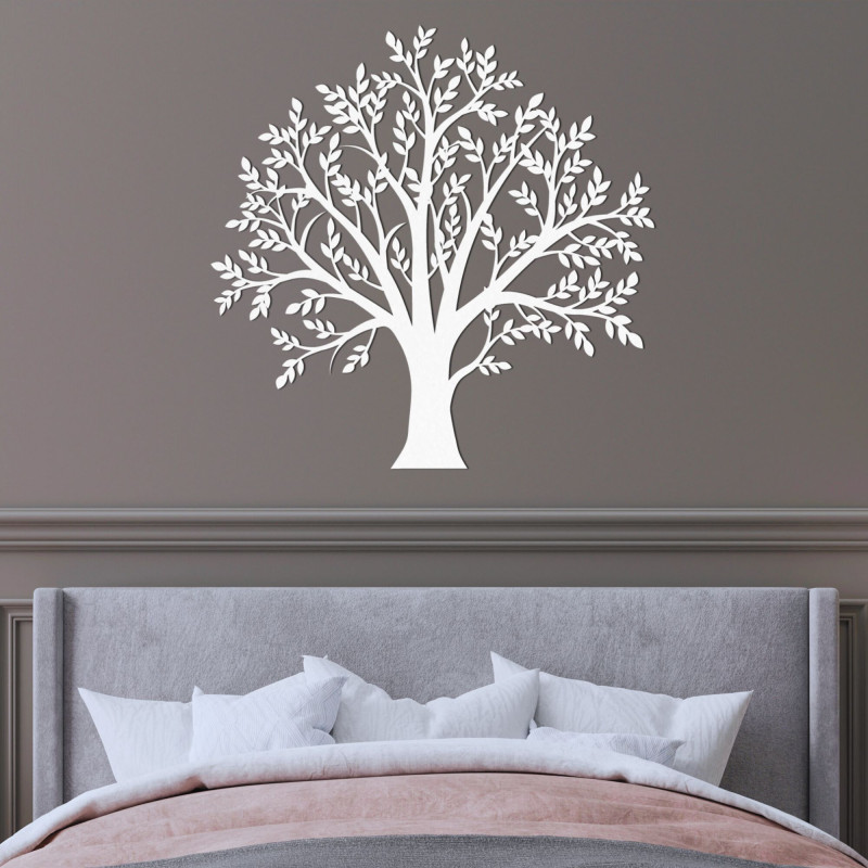 Wooden Tree of Life on the wall creates an elegant and harmonious atmosphere in the home
