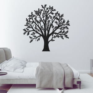 Carved wooden family tree decoration