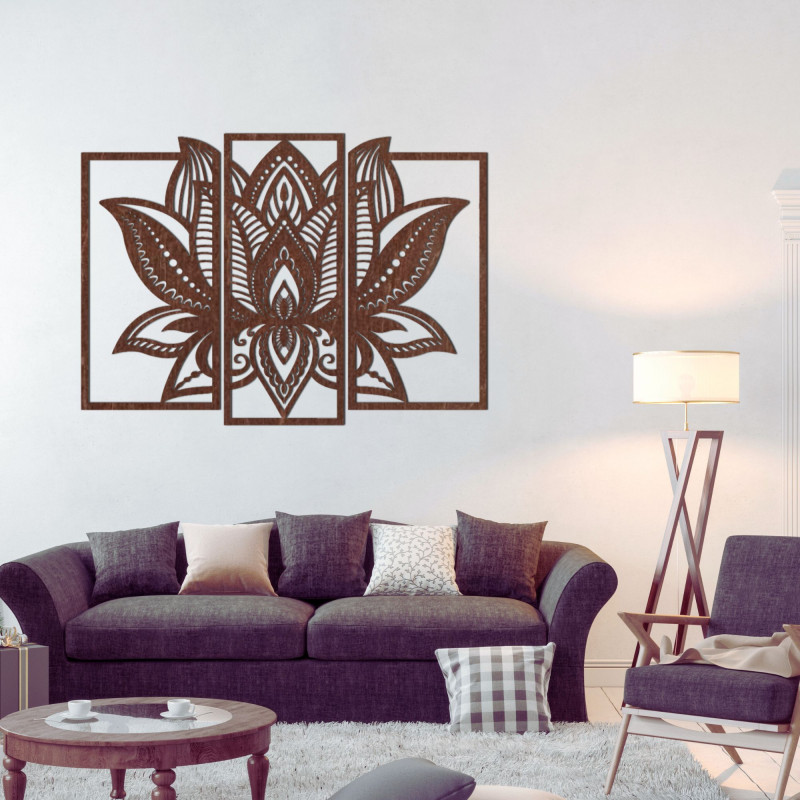 Impressive wooden decoration lotus flower | PURUS