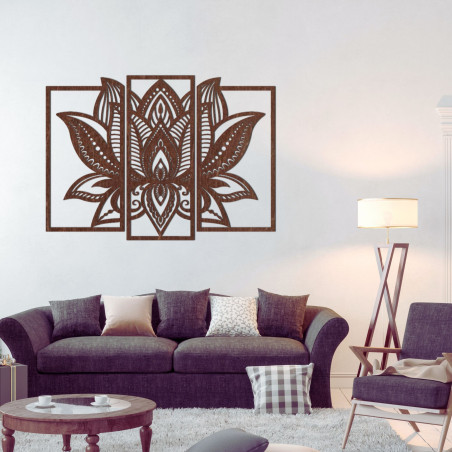 Impressive wooden decoration lotus flower | PURUS