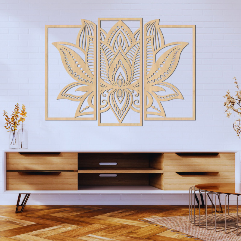 Multi-piece wall decoration Lotus flower - FLORIDUS