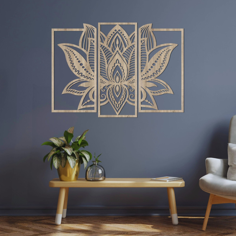 Multi-piece wall decoration Lotus flower - FLORIDUS