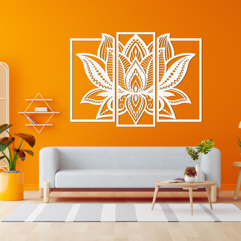 Multi-piece wall decoration Lotus flower - FLORIDUS