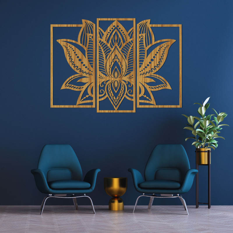 Multi-piece wall decoration Lotus flower - FLORIDUS