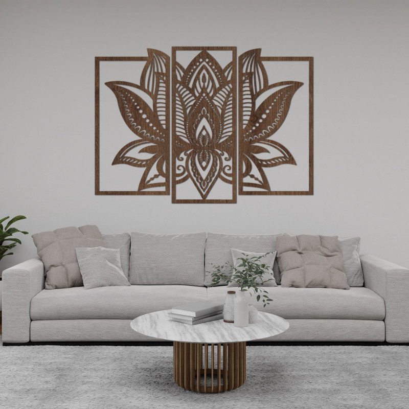 Multi-piece wall decoration Lotus flower - FLORIDUS