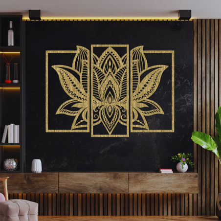 Impressive wooden decoration lotus flower | PURUS