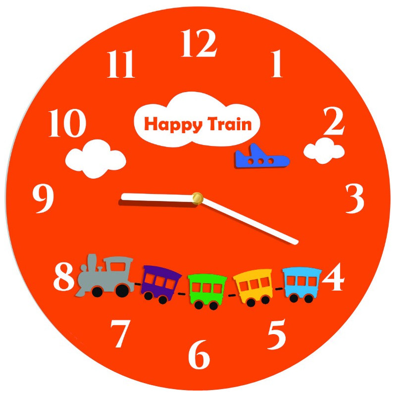 Modern wall clock made of plexiglass. Trendy clock on the wall as a gift. X-momo clocks. PMMA