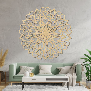 Carved mandala, wooden wall decoration - FARLIKT 2