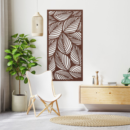 Wooden Leaf Wall Decor: Tropical Wood Panel Art - FLORS