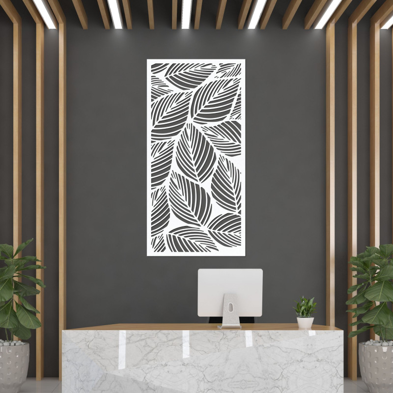 The leaf-themed design brings a touch of nature and lightness to the interior.
