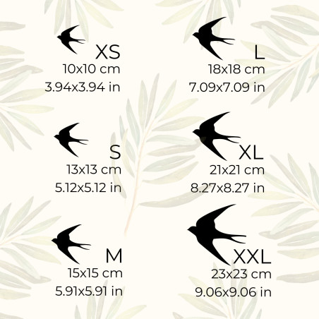 Wall decoration - swallows, wooden flying birds, nature-inspired art - HEJNO