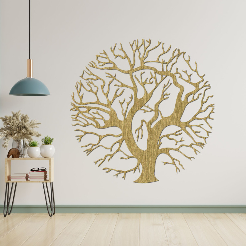 Stylish painting Tree of Life made of wood for a cozy home