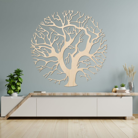 Wooden picture Tree of Life on the wall for a modern interior