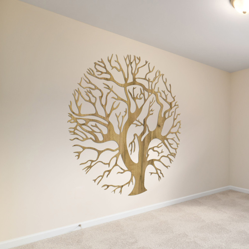 Wooden wall decoration tree - TRES