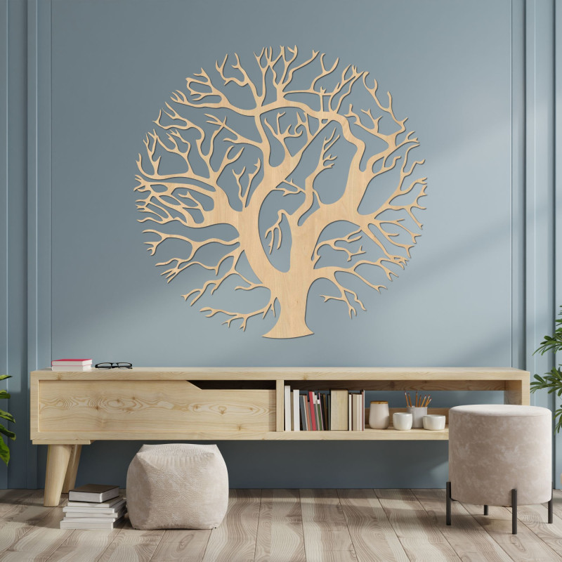 Wooden wall painting tree - TRES