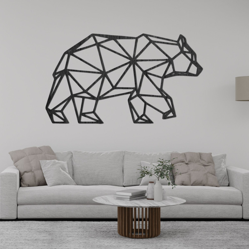 Geometric wooden wall decoration bear - URSUS