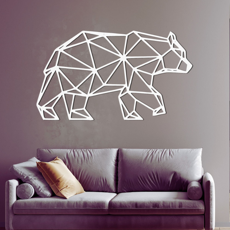 Geometric wooden wall decoration bear - URSUS