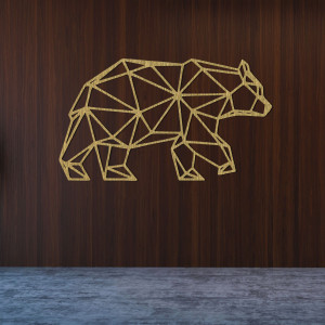 Geometric wooden wall decoration bear - URSUS