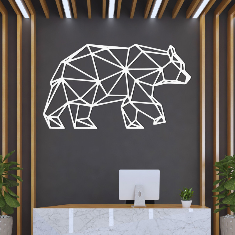 Carved wall decoration bear - ARCTOS