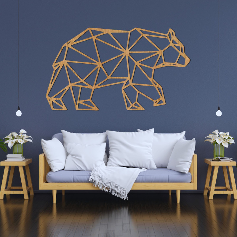 Carved wall decoration bear - ARCTOS