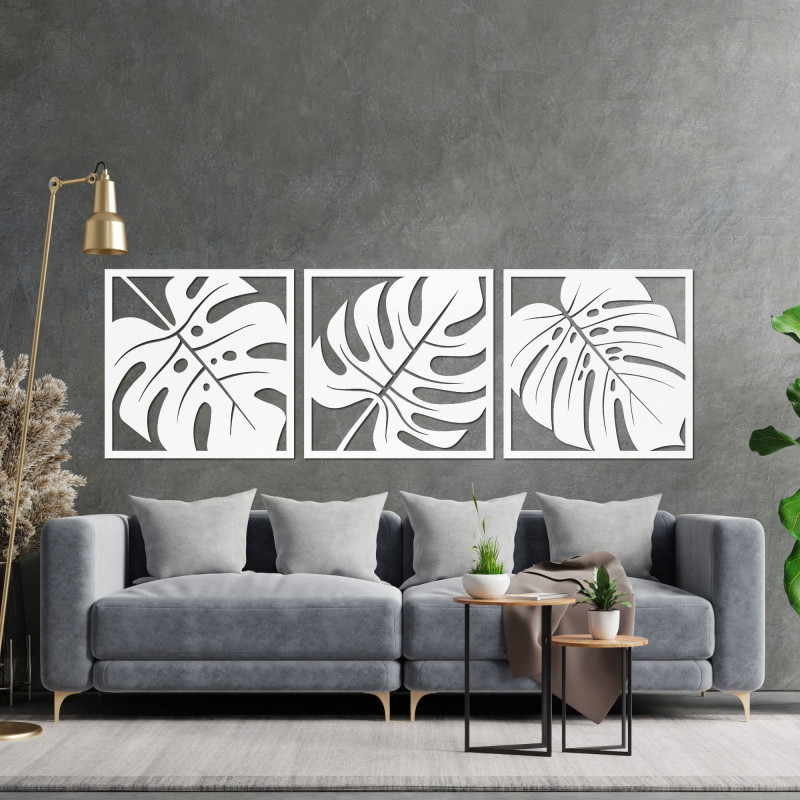 Wooden monstera wall decoration - SALAS