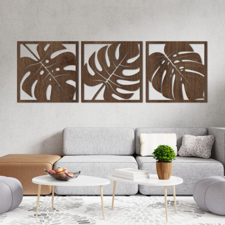 Wooden picture - tropical leaves | Modern wall decoration SENTOP Wooden picture - tropical leaves | Modern wall decoration SENTOP