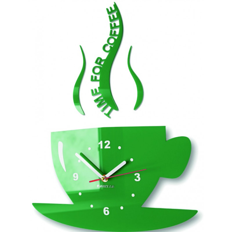 Modern wall clock made of plexiglass. Trendy wall clock as a gift. X-momo clock. PMMA