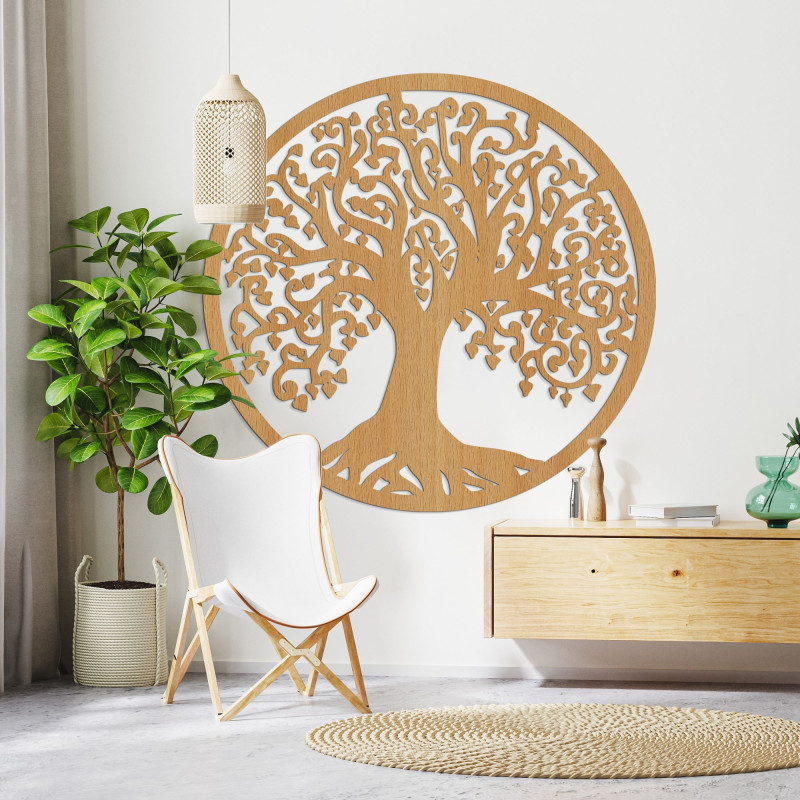 Carved wooden wall picture tree of life - ARBOR