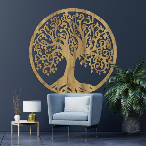 Carved wooden wall picture tree of life - ARBOR