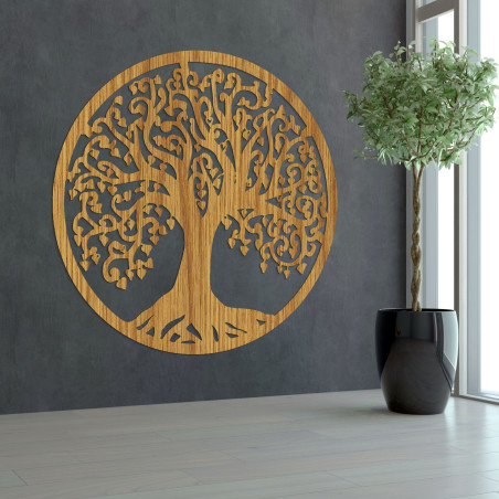 Carved wooden wall decor tree of life - ARBOR