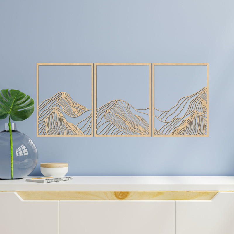 Mountains elegant wooden decoration - MAUTANIS