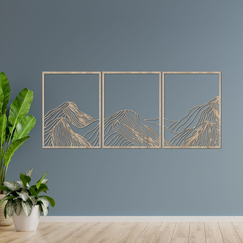 Mountains elegant wooden decoration - MAUTANIS