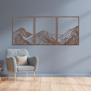 Mountains elegant wooden decoration - MAUTANIS