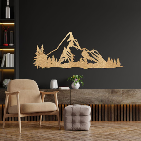 Wooden wall decoration Majestic Mountains - MAGNUS