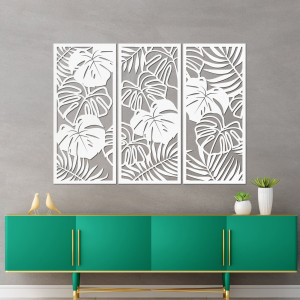 Elegant wall decoration with an exotic leaf motif