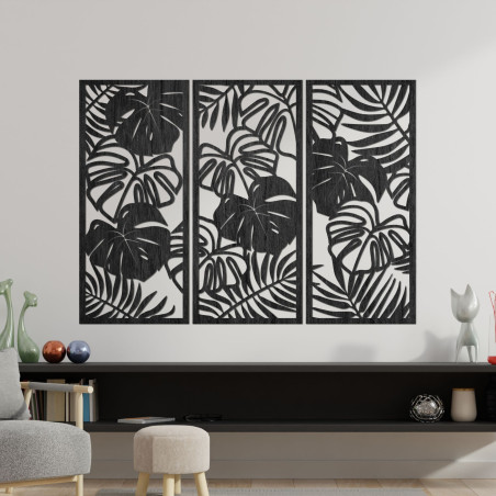 Elegant wall decoration with an exotic leaf motif