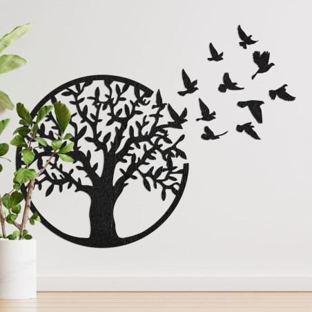 Wooden Wall Art Tree of Life: Rustic Home Decor Panel