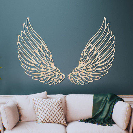 Wooden wall decoration angel wings - ANGELIC