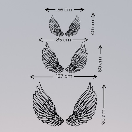 This wooden wall decoration in the shape of angel wings symbolizes freedom, protection, and lightness.