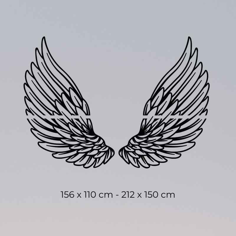 Wooden wall decoration angel wings - ANGELIC
