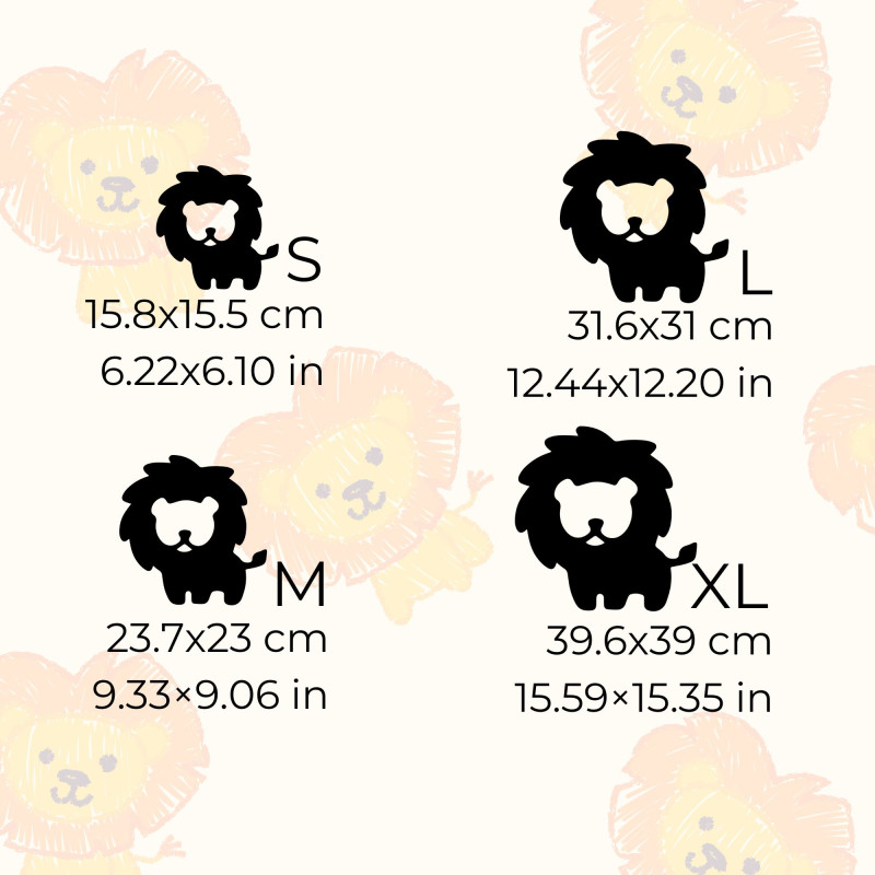 Wooden decoration elephant, lion, giraffe - SAFARI