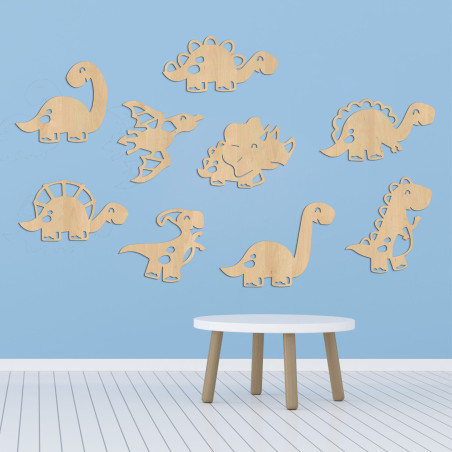 Wooden picture for children's room dinosaurs - TERESEK