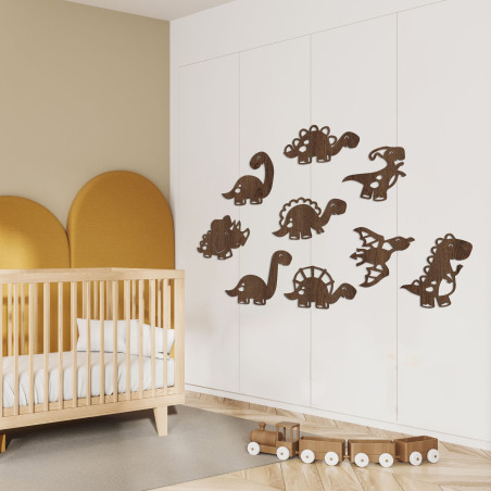 Wooden picture for children's room dinosaurs - TERESEK