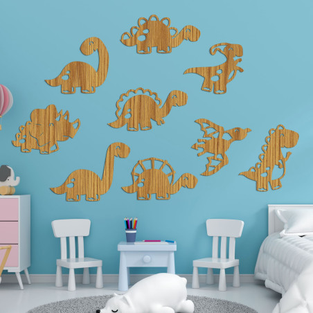 Wooden picture for children's room dinosaurs - TERESEK