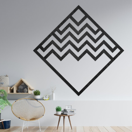 Wooden geometric decoration square - FORNET